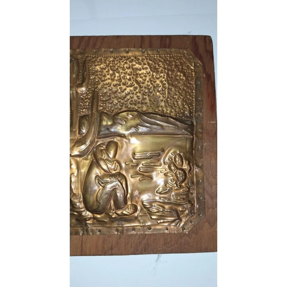 Hammered Etched Copper Southwest Cactus‎ Siesta Sombrao  Picture